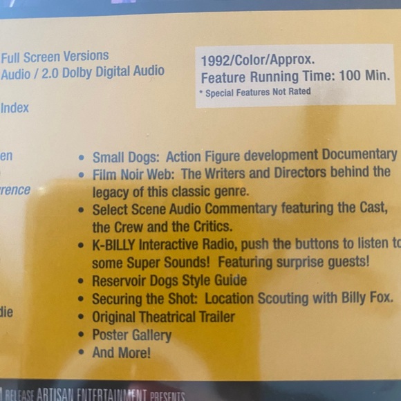 10yr special edition Reservoir Dogs DVD NIB unopened and sealed - Picture 5 of 5